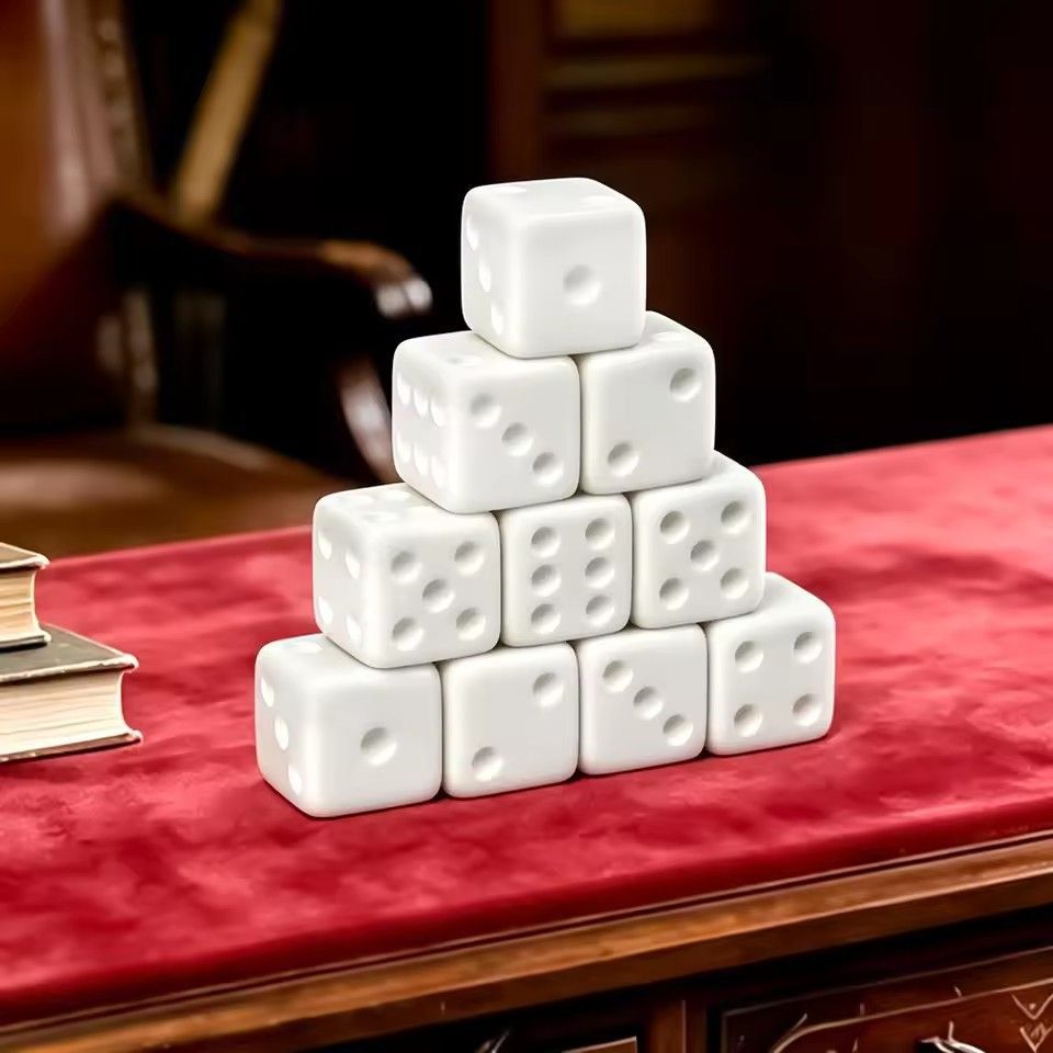 Puzzle Blank White - 10 قطع/مجموعة من النرد الأبيض الفارغ