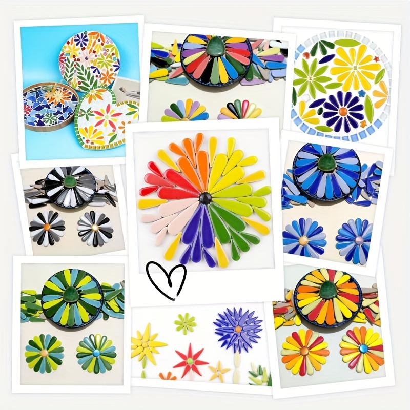 Ceramic Tile Blank - 50 جرام من قطع الفسيفساء السيراميكية