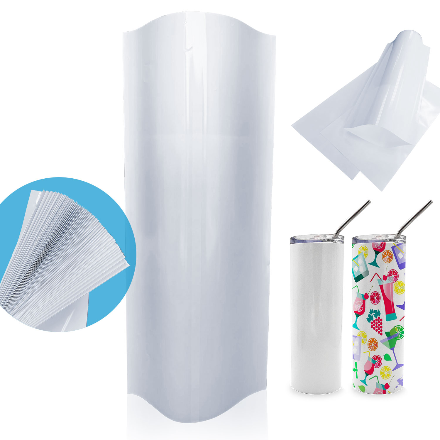Sublimation Mug White - غشاء تغليف انكماش التسامي ، أنبوب