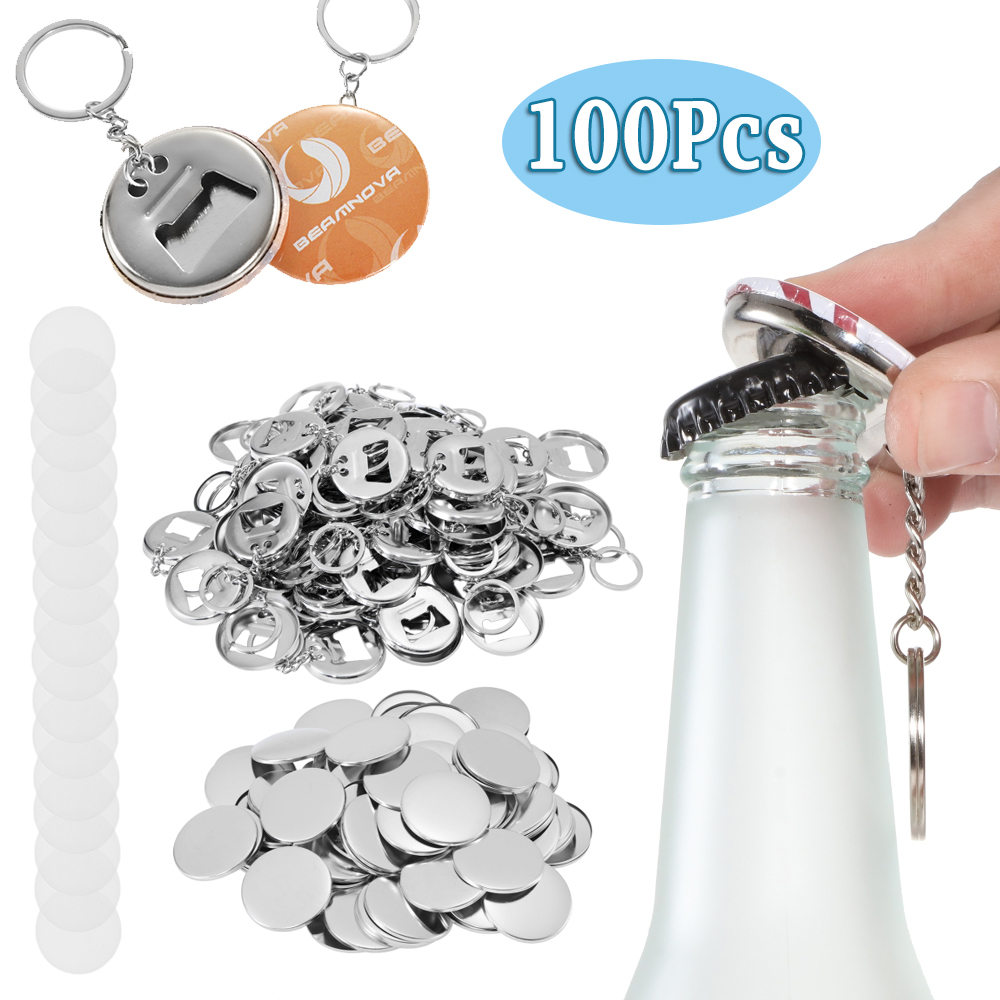 Button Badge Blank - 100 قطعة مواد شارة فتاحة الزجاجات