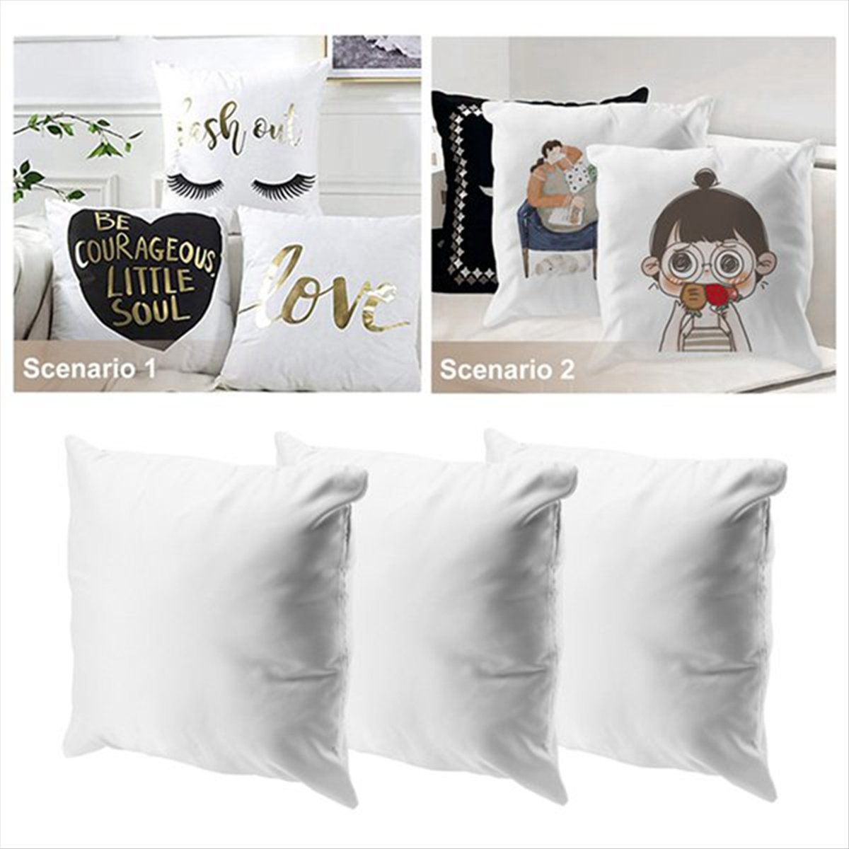 أغطية وسائد فارغة للطباعة بالت - مراجعة Pillow Cover Sublimation وسعره