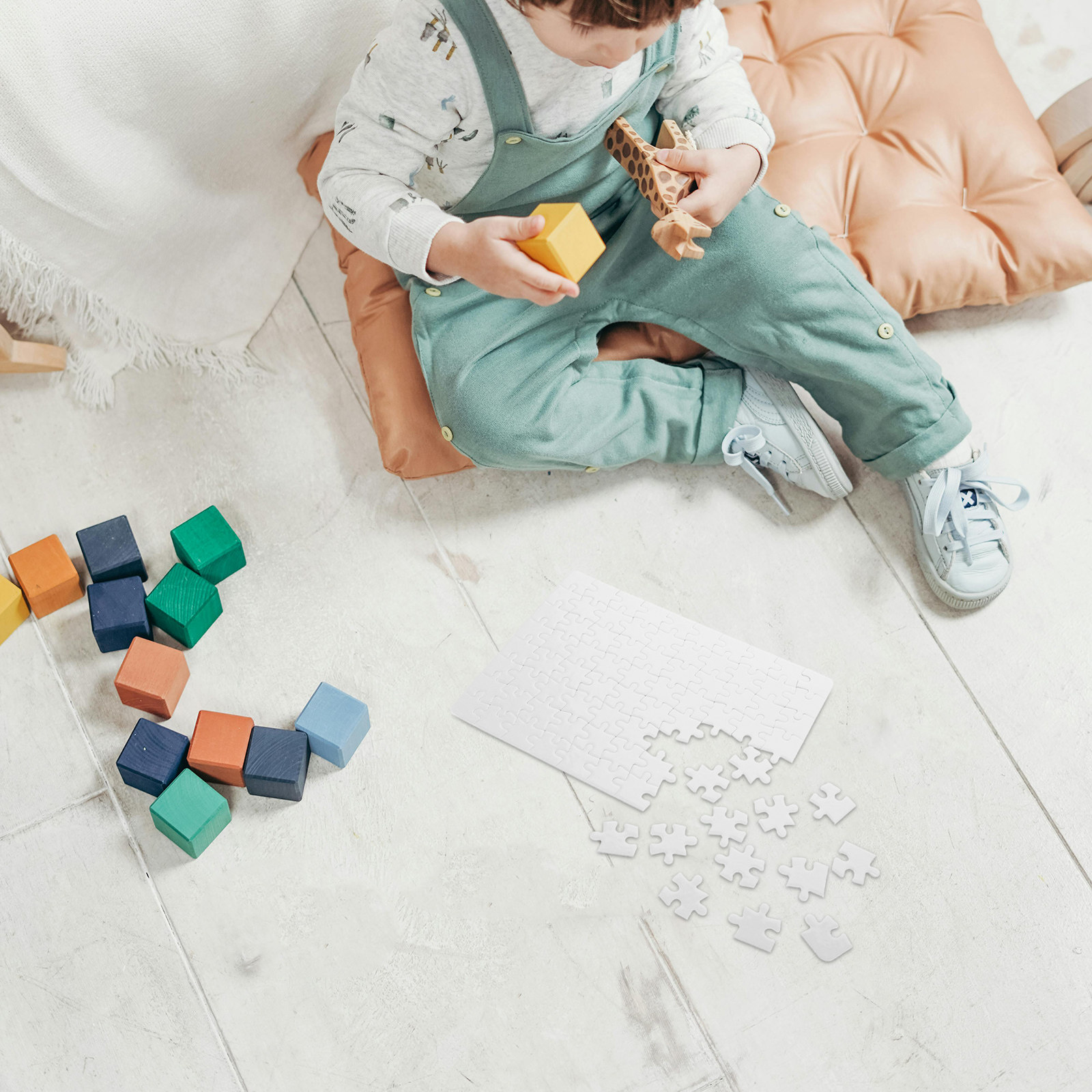 4 قطع من ألواح الألغاز الفارغة - مراجعة Puzzle Blank White وسعره