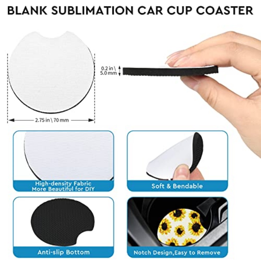 40 قطعة من حاملات الأكواب الفا - مراجعة Coaster Sublimation Blank وسعره