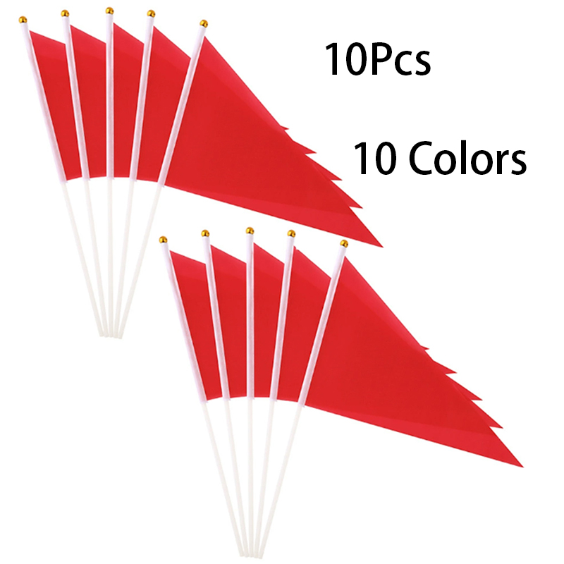 10 قطعة أعلام مثلثة ملونة مع 1 - مراجعة Yard Sign Blank وسعره