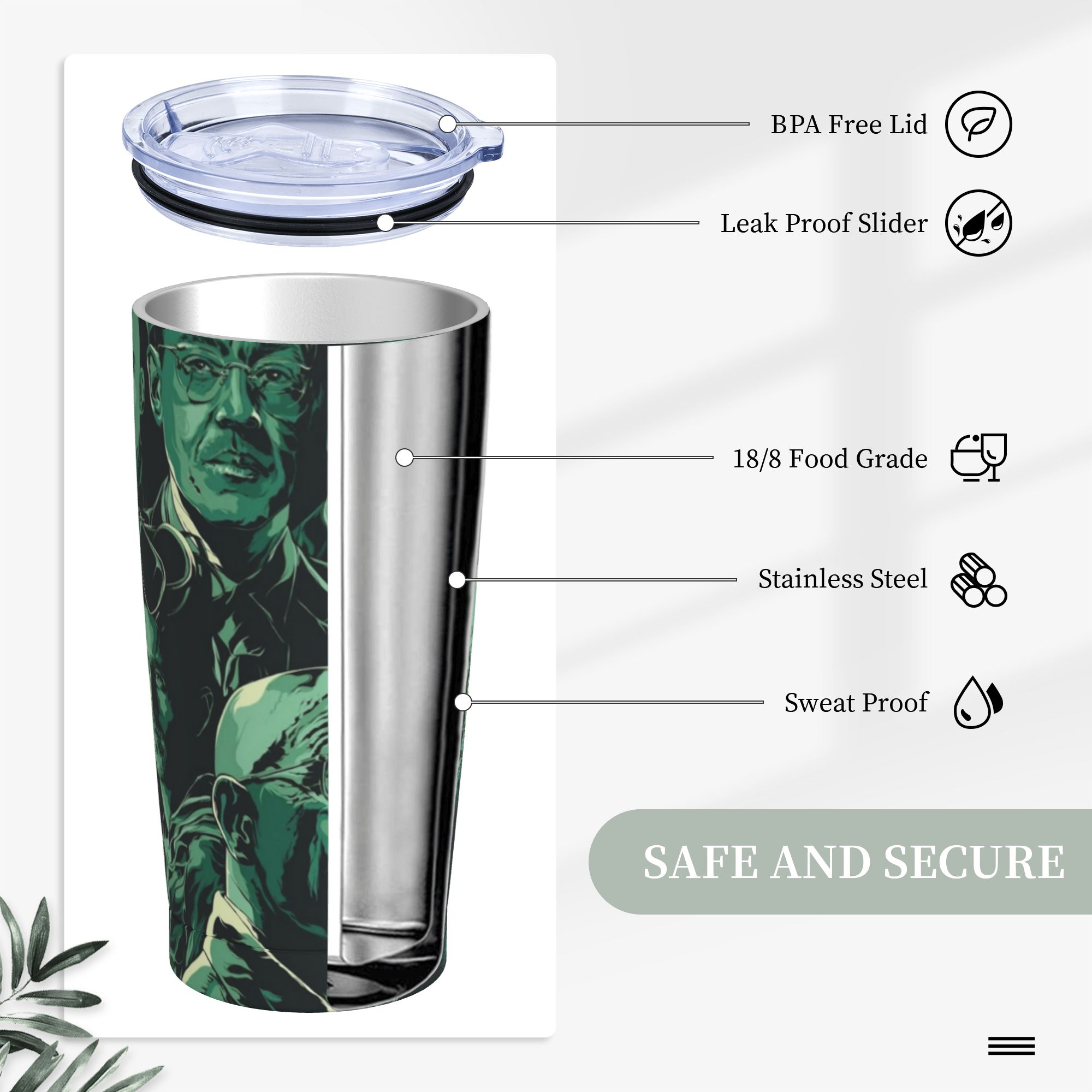 كوب معزول بتصميم ورتر وايت من  - مراجعة Tumbler 20Oz White وسعره