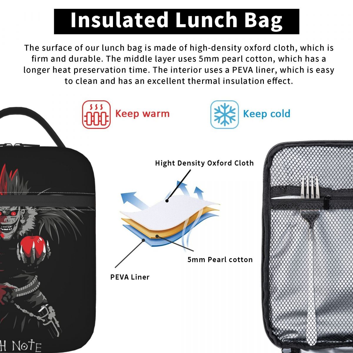 حقيبة غداء معزولة من Anime Dea - مراجعة Tote Bag Sublimation وسعره