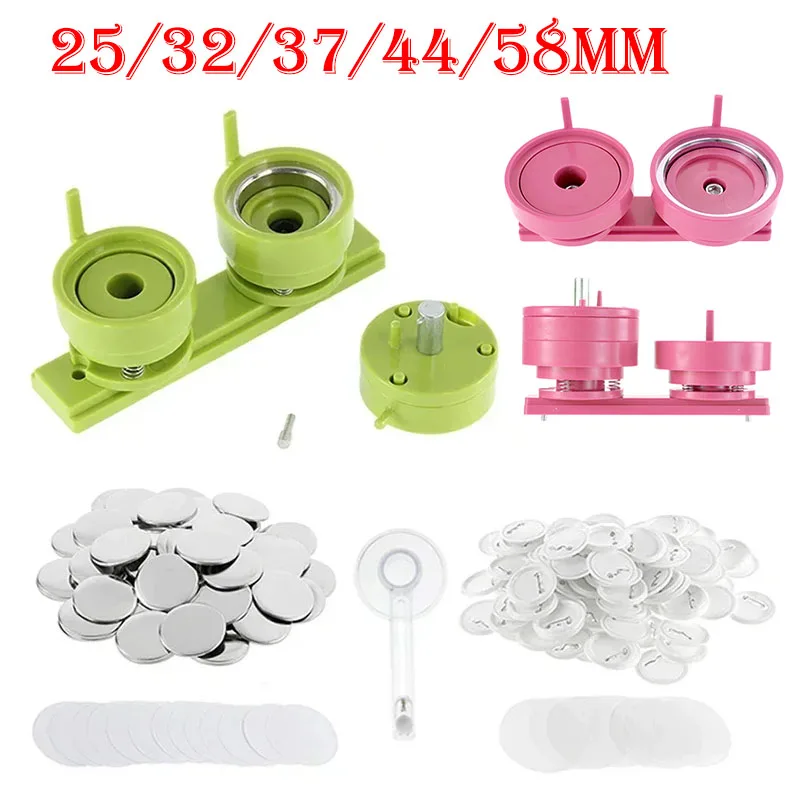 100 مجموعات 25/32/37/44/58 ملل - مراجعة Button Badge Blank وسعره
